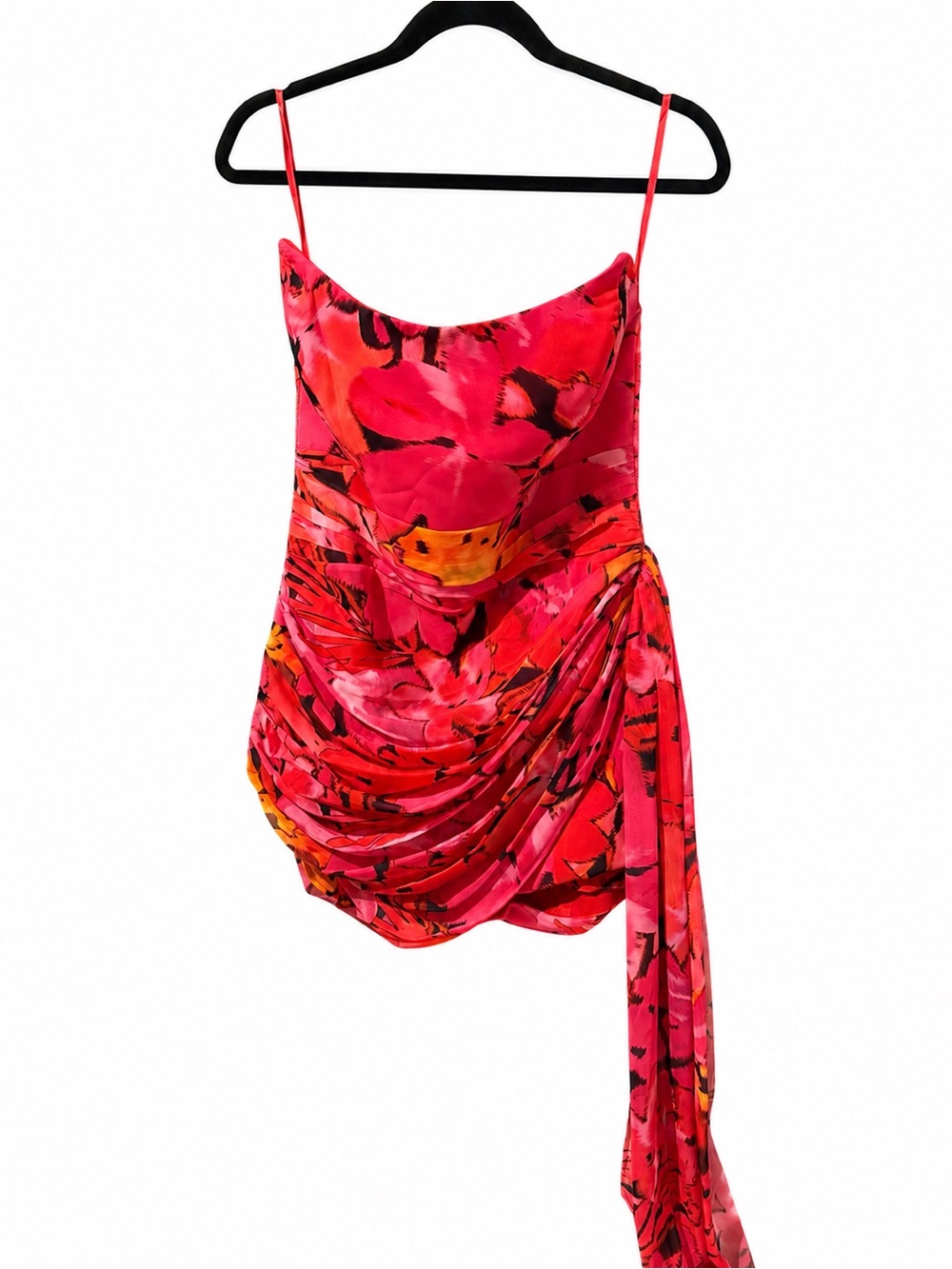 Vibrant Floral Strapless Mini Dress